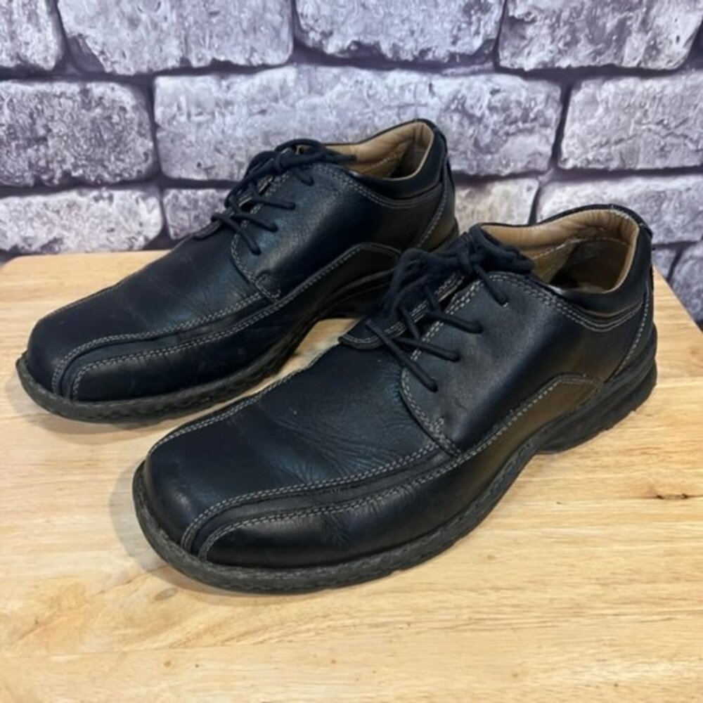 Dockers Men's Lace Up Black Leather Shoes Size 9